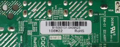 MAIN FUENTE PARA TV WESTINGHOUSE ORIGINAL / NÚMERO DE PARTE 34014669 / TP.MS3393.PC821 / B1509313-0A09523 / DISPLAY ST5461B05-2 VER.2.1 / MODELO DWM55F1G1	 - Imagen 3